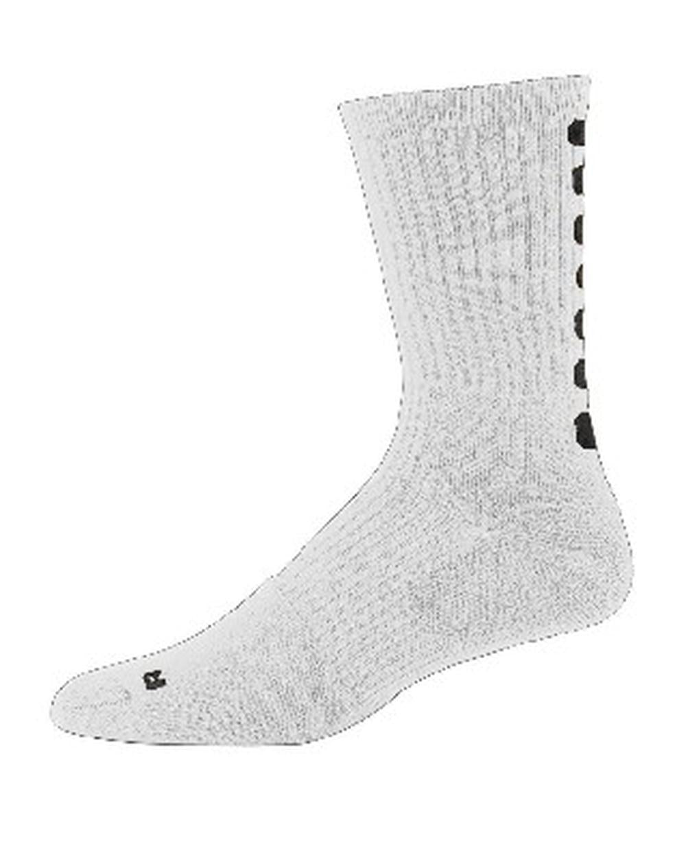 Augusta ColorBlock Crew Socks, color: White/Black