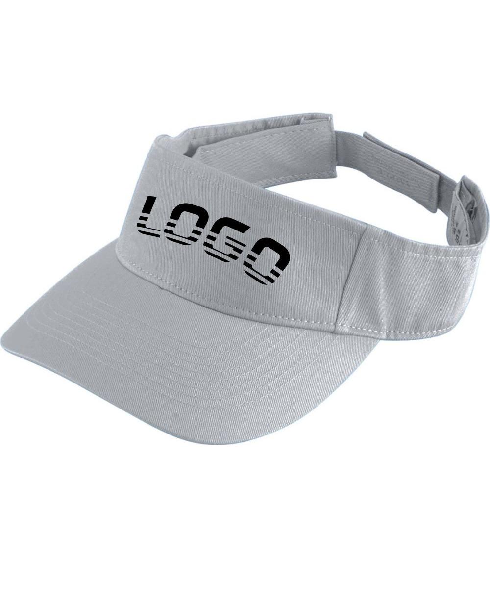 Augusta Youth Sport-Twill Custom Visor, color: Silver Grey