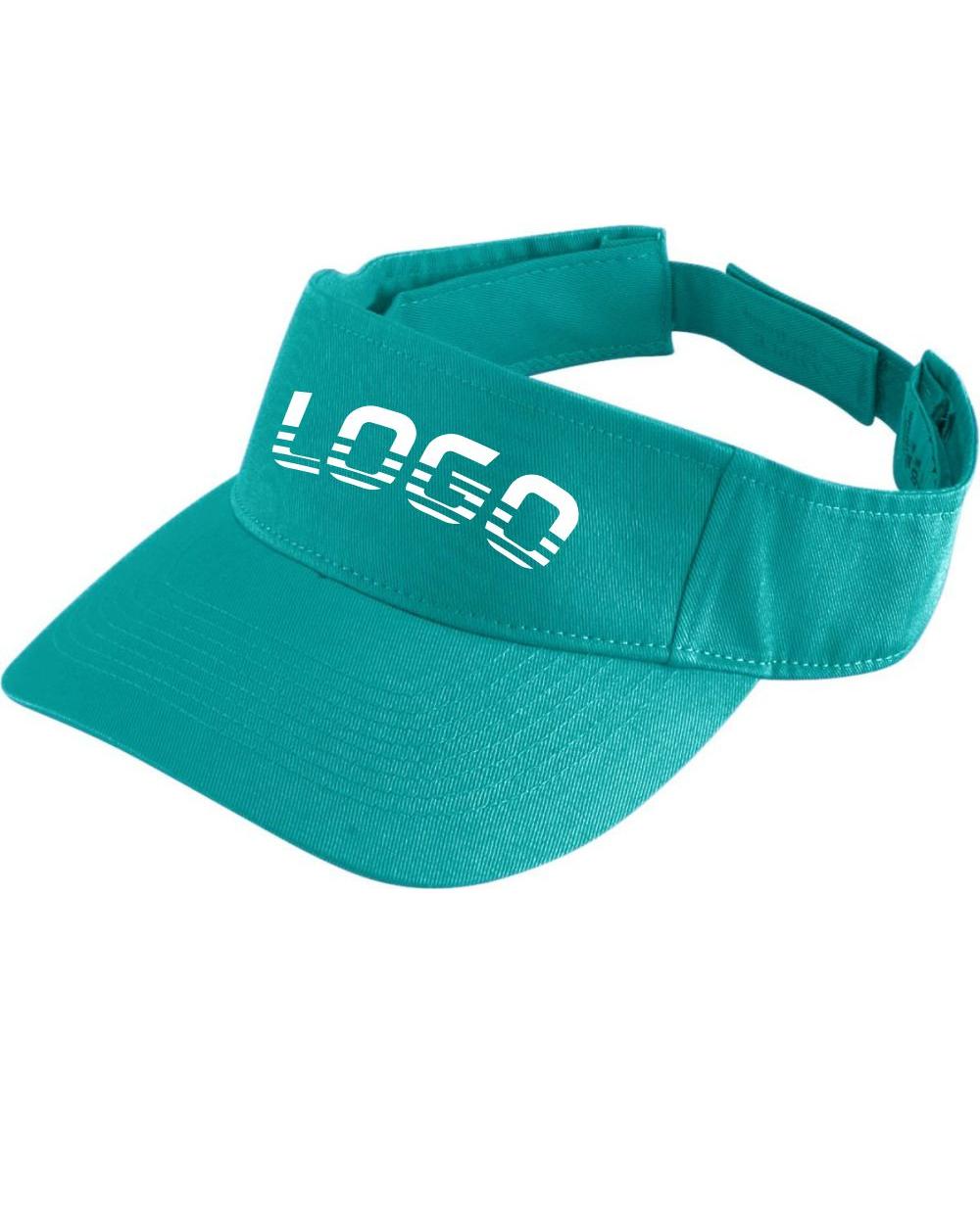 Augusta Youth Sport-Twill Custom Visor, color: Teal