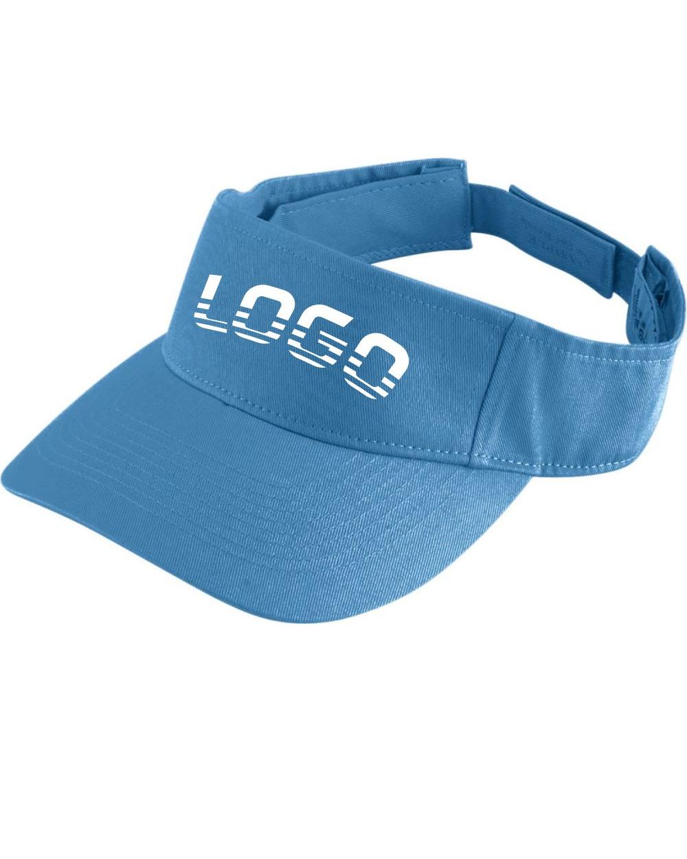Augusta Youth Sport-Twill Custom Visor, color: Columbia Blue
