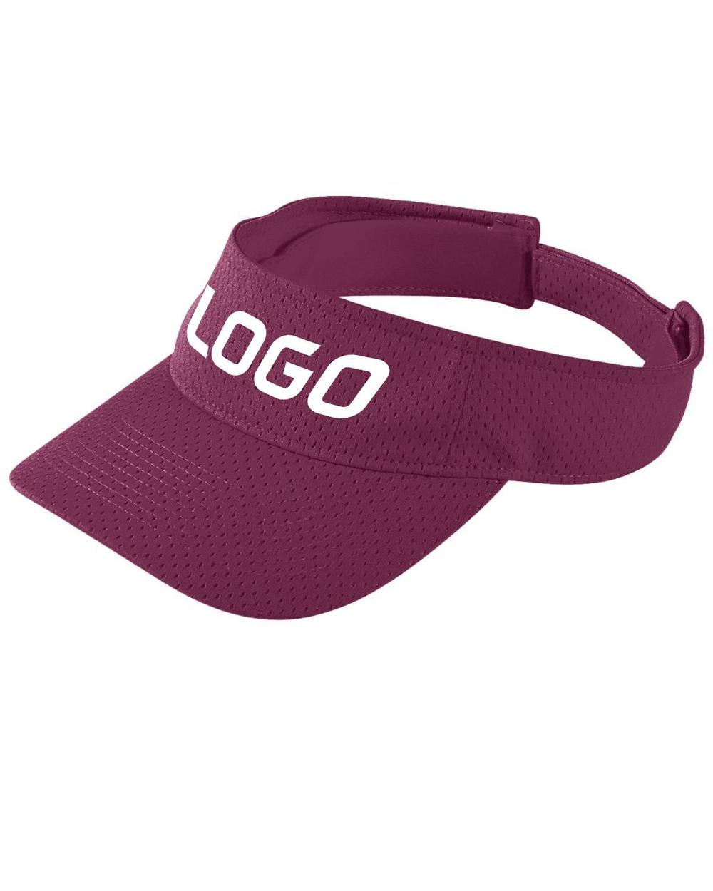 Augusta Youth Athletic Mesh Custom Visor, color: Maroon