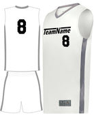 Augusta Match-Up Custom Basketball Uniform, color: White/Graphite