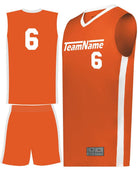 Augusta Match-Up Custom Basketball Uniform, color: Orange/White