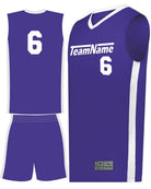 Augusta Match-Up Custom Basketball Uniform, color: Purple/White