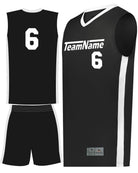 Augusta Match-Up Custom Basketball Uniform, color: Black/White