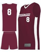 Augusta Match-Up Custom Basketball Uniform, color: Maroon/White