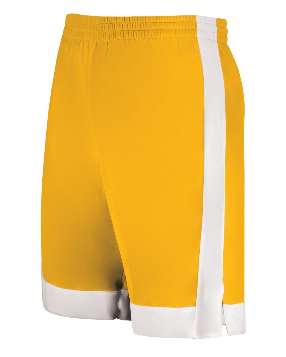 Augusta Men's Match-Up Basketball Short, color: Gold/White