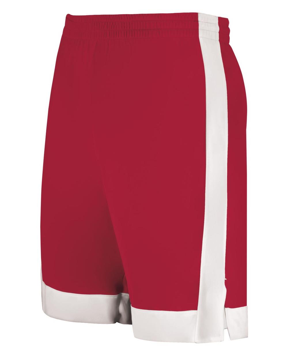 Augusta Youth Match-Up Basketball Short, color: Scarlet/White