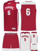 High 5 Custom Reversible Basketball Uniform, color: Scarlet/White