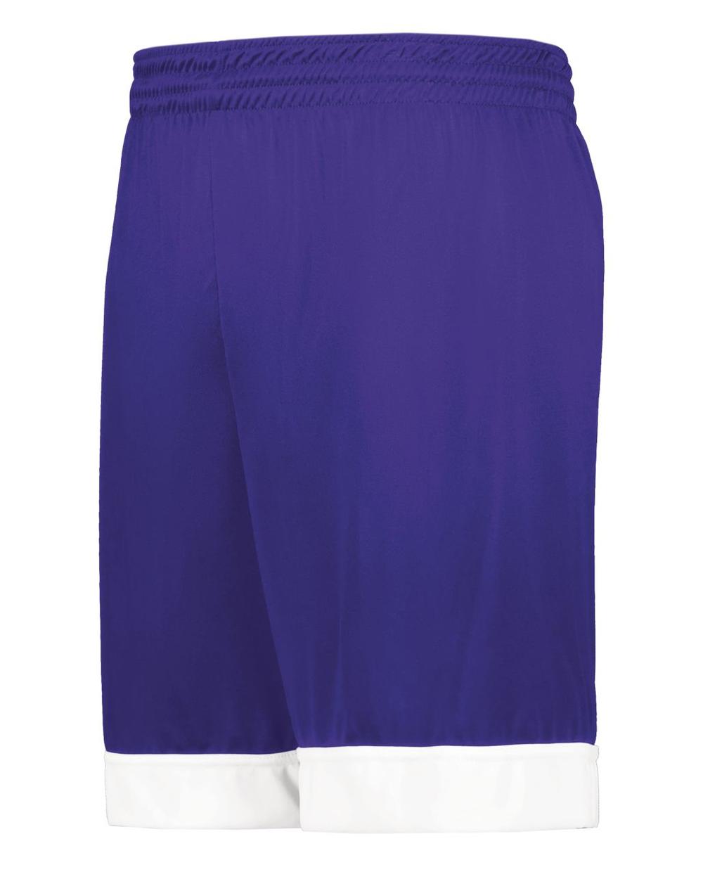 Augusta Men's Reversible Basketball Short, color: Purple/White