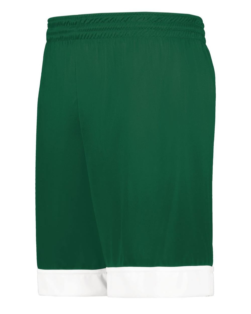 Augusta Men's Reversible Basketball Short, color: Dark Green/White