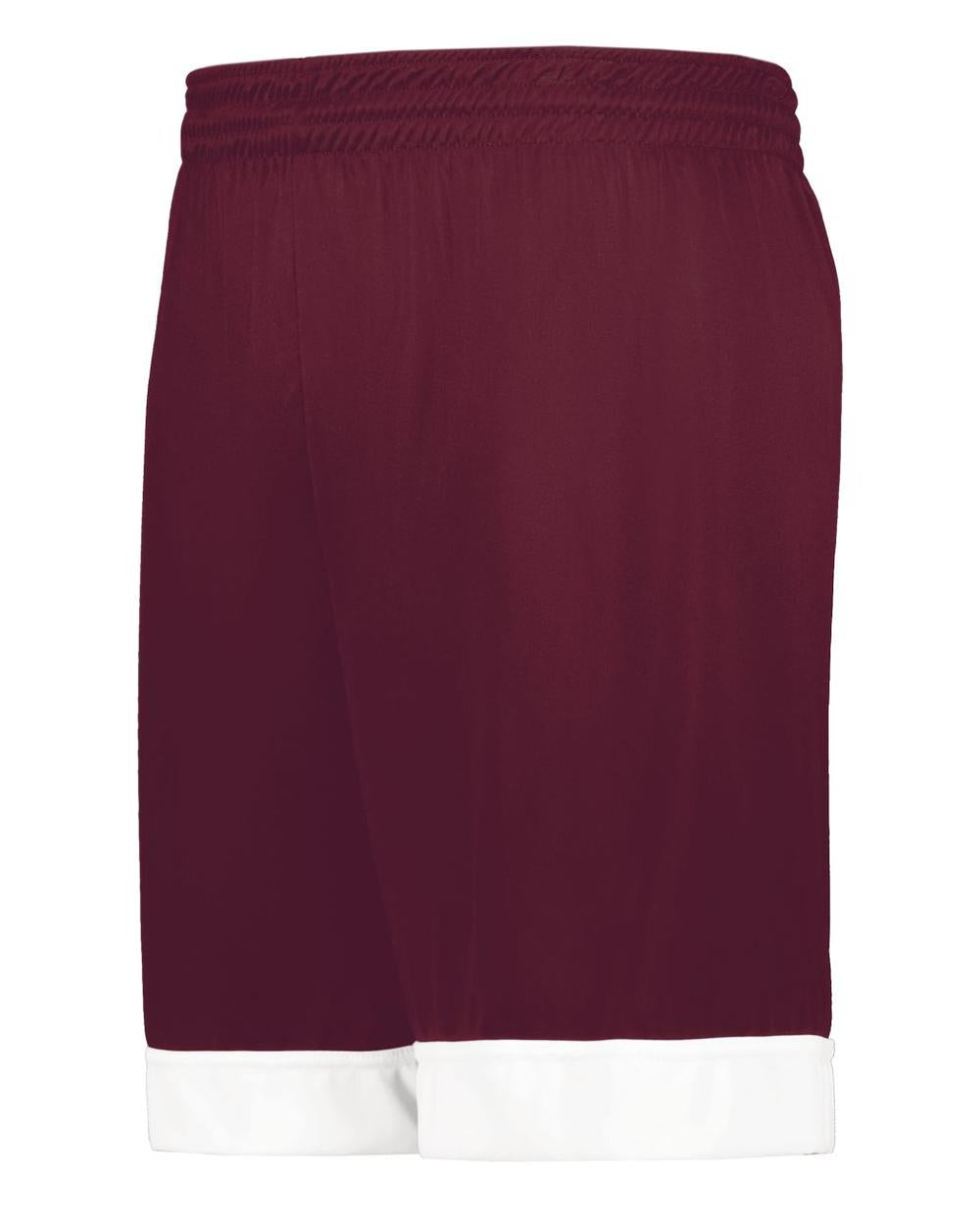 Augusta Youth Reversible Basketball Short, color: Maroon/White