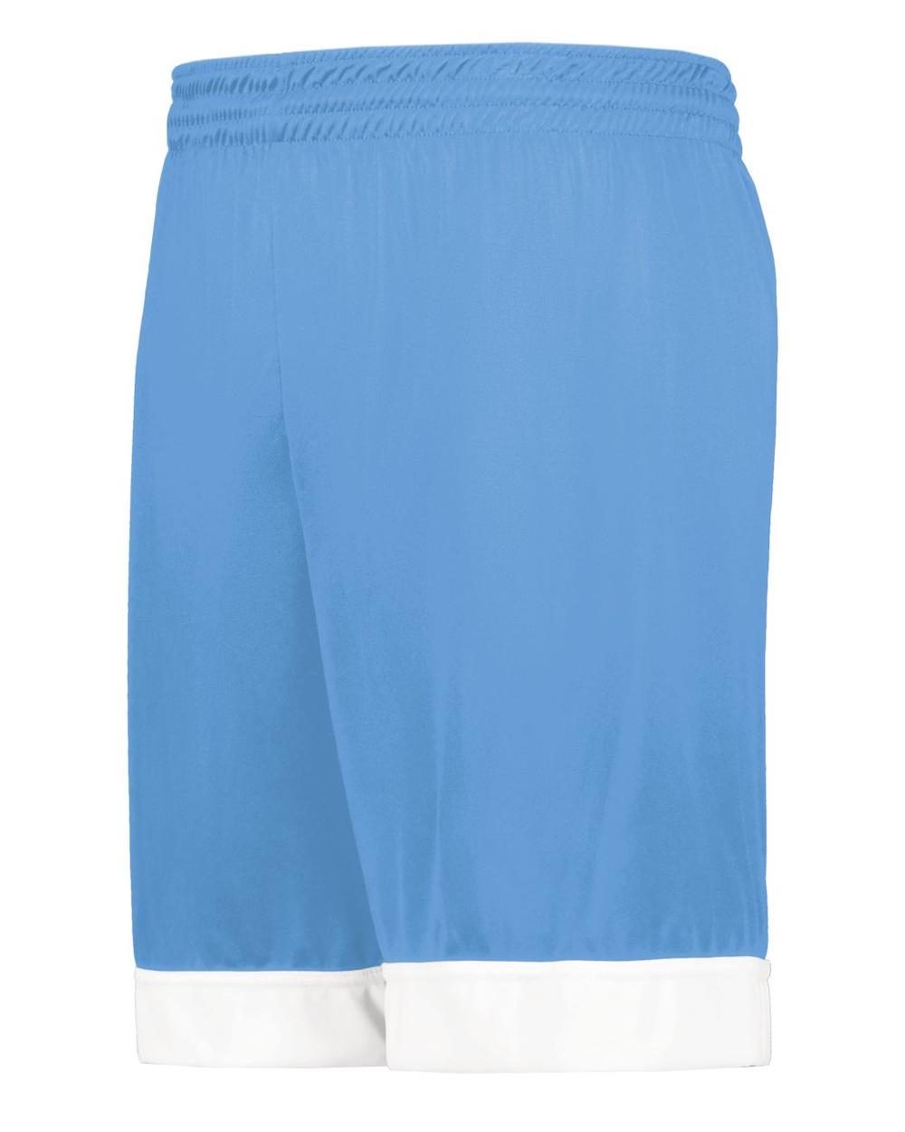 Augusta Youth Reversible Basketball Short, color: Columbia Blue/White