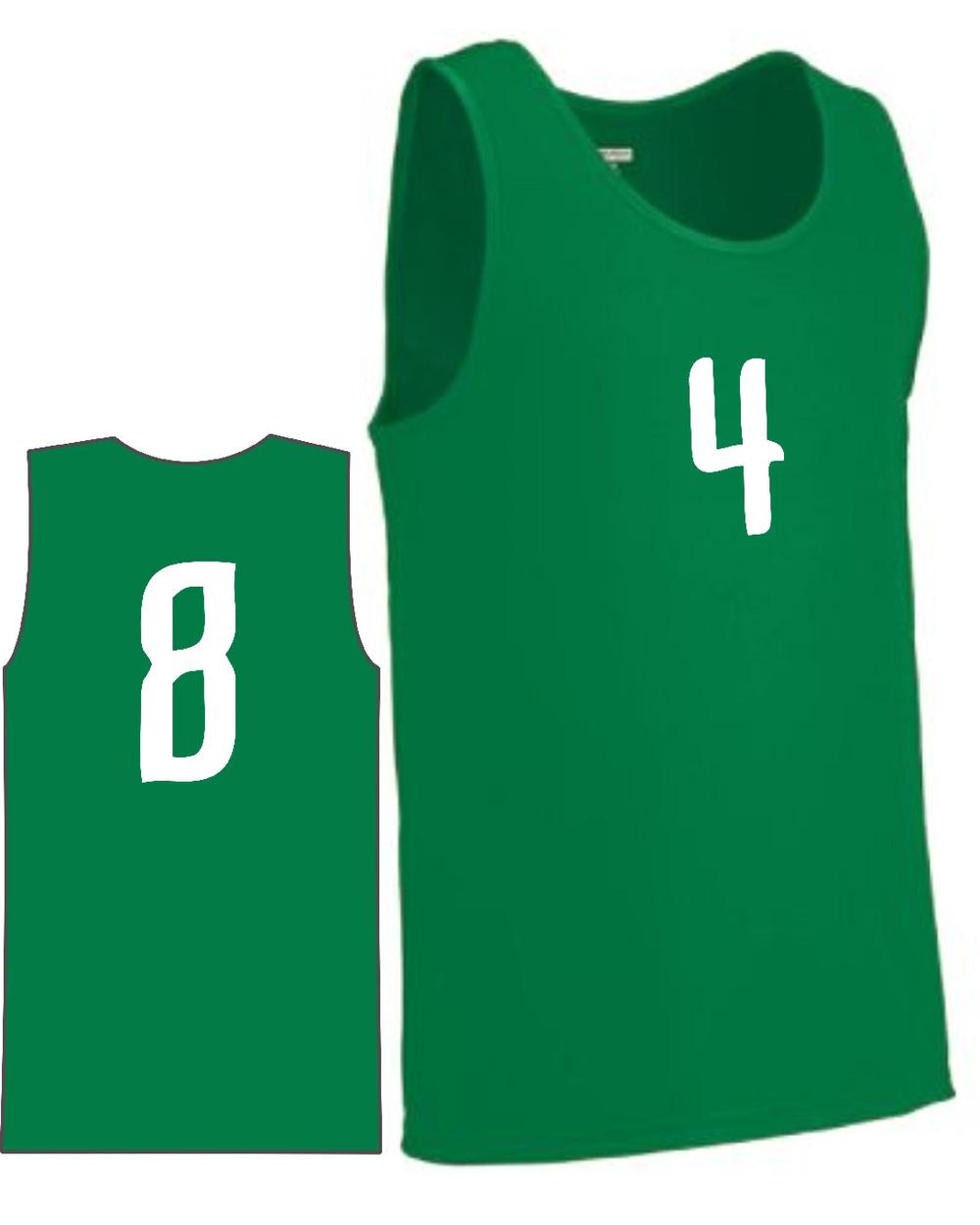 Augusta Men's Value Training Numbered Basketball Jersey, color: Kelly