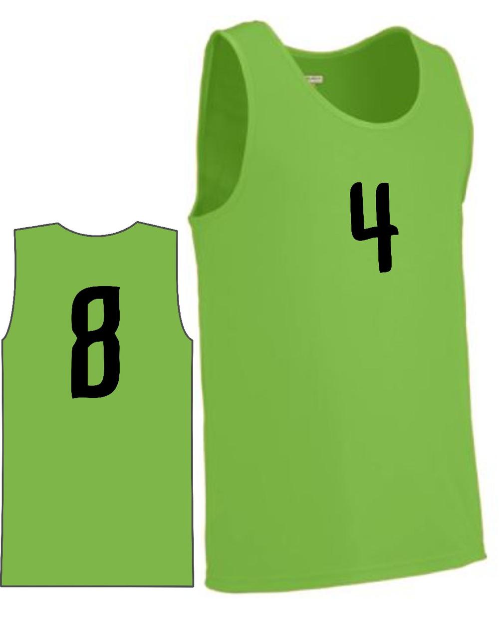 Augusta Value Training Numbered Basketball Jersey, color: Lime