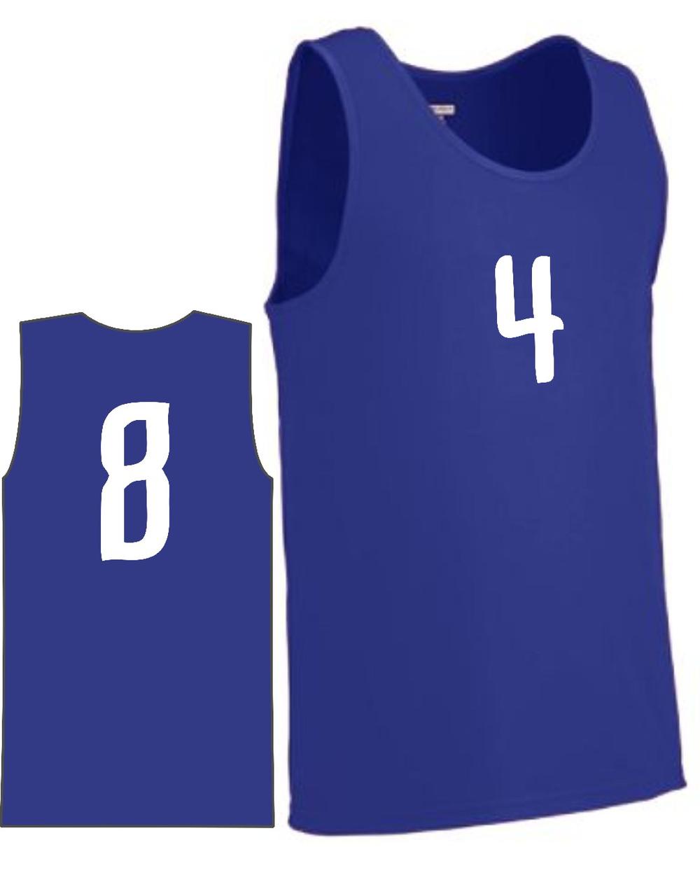Augusta Men's Value Training Numbered Basketball Jersey, color: Purple