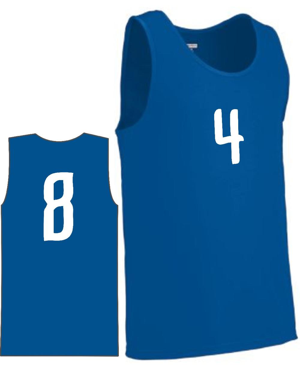 Augusta Men's Value Training Numbered Basketball Jersey, color: Royal