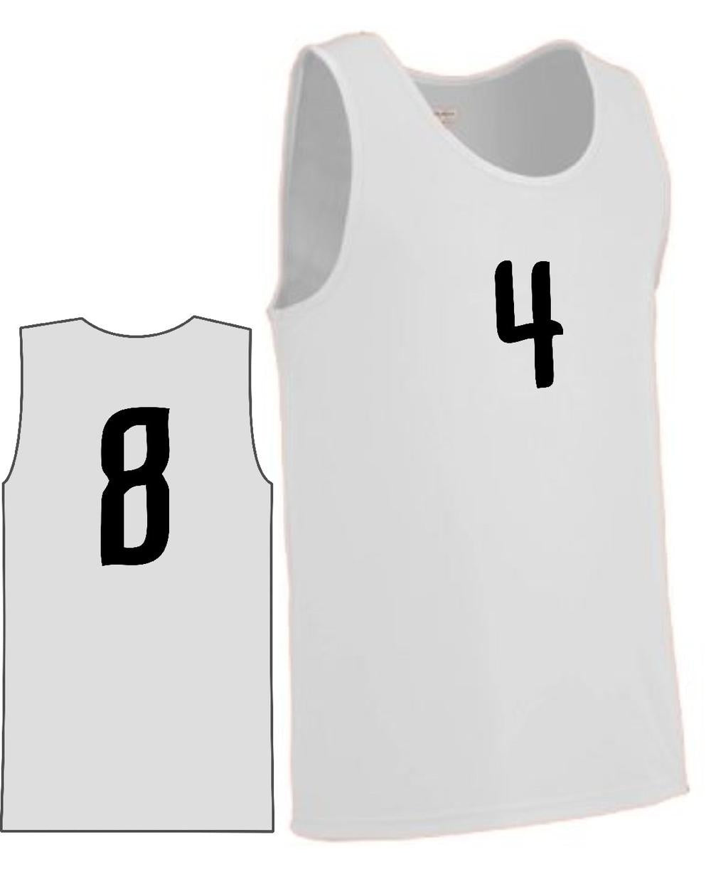 Augusta Men's Value Training Numbered Basketball Jersey, color: White