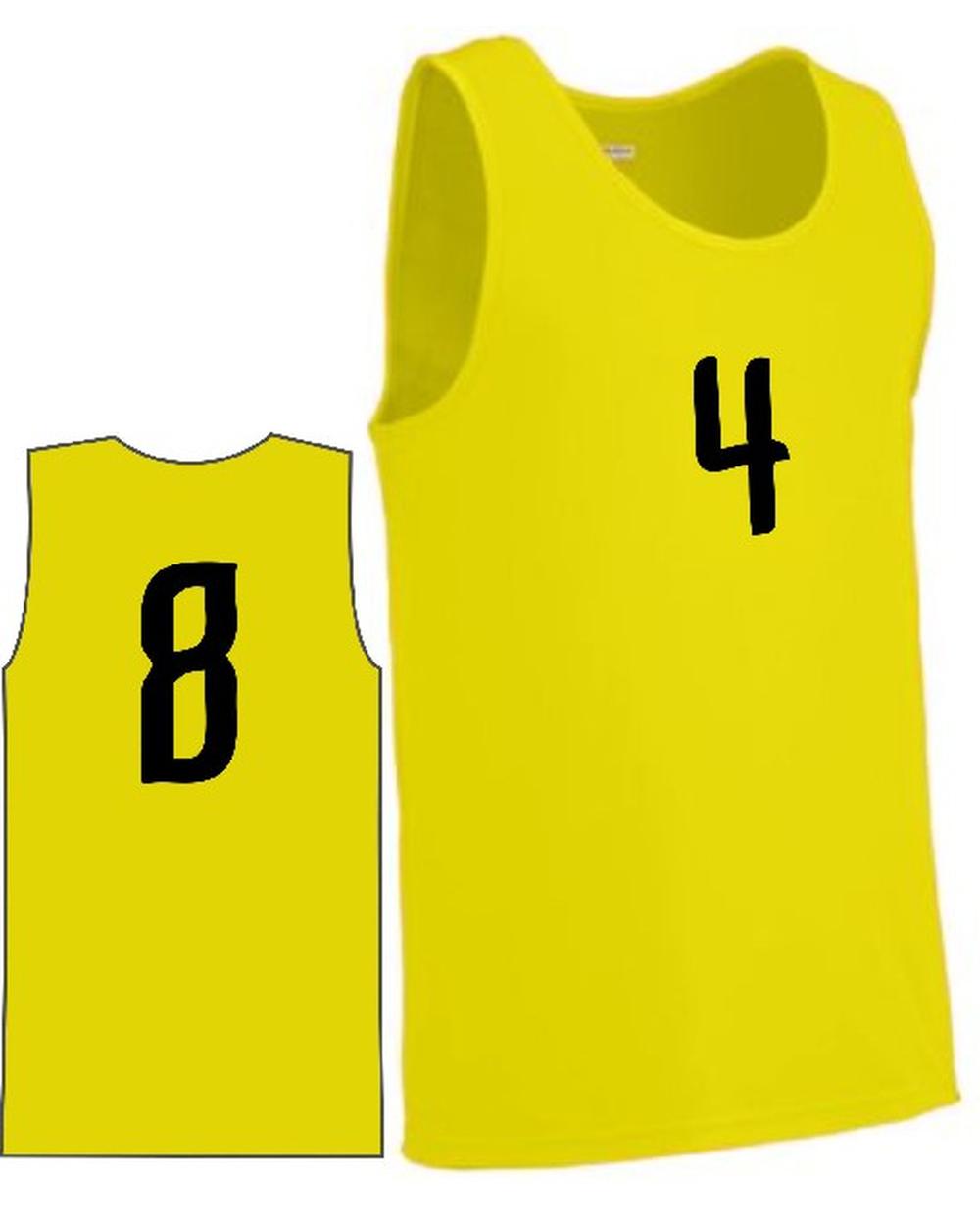 Augusta Men's Value Training Numbered Basketball Jersey, color: Power Yellow