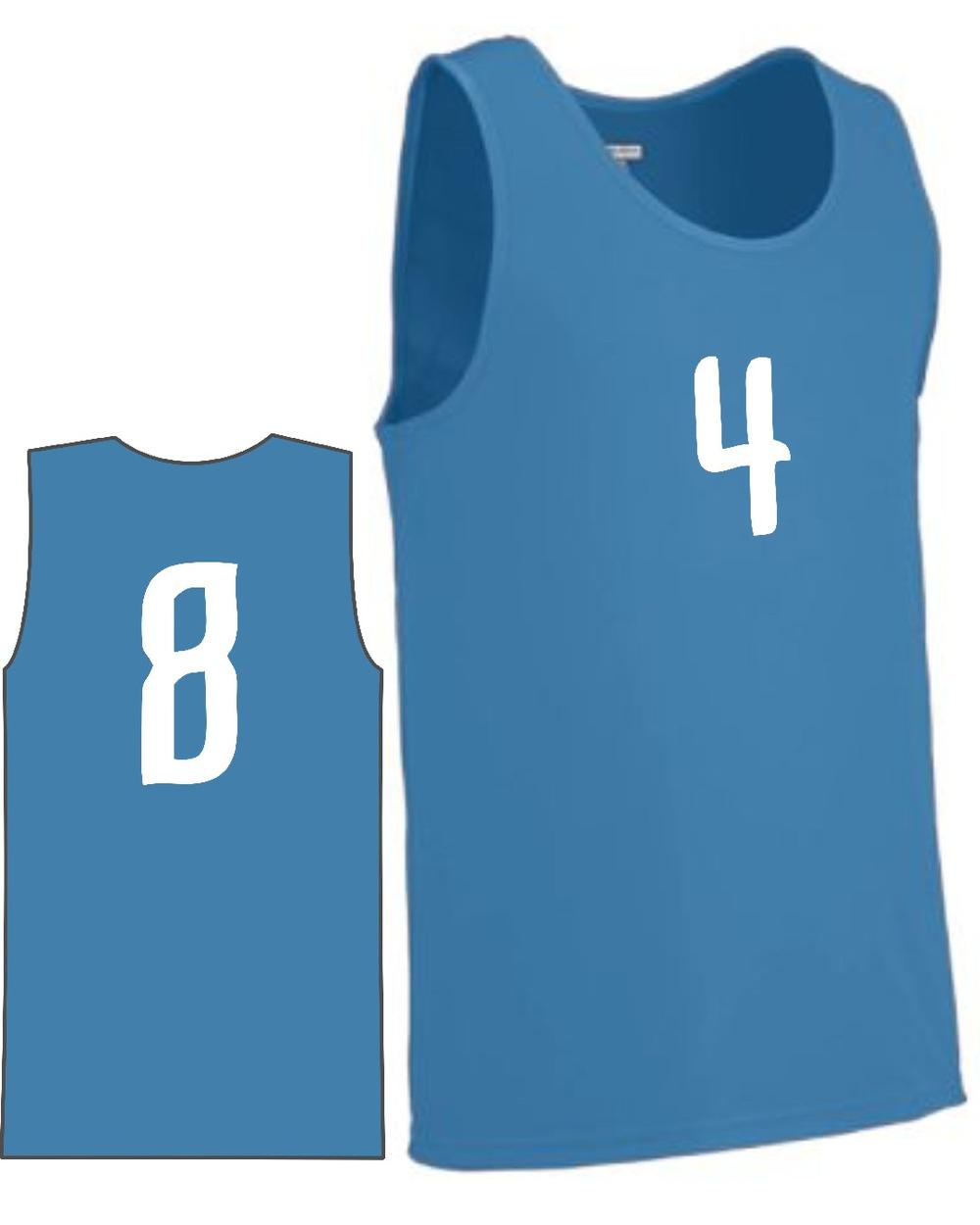 Augusta Men's Value Training Numbered Basketball Jersey, color: Columbia Blue