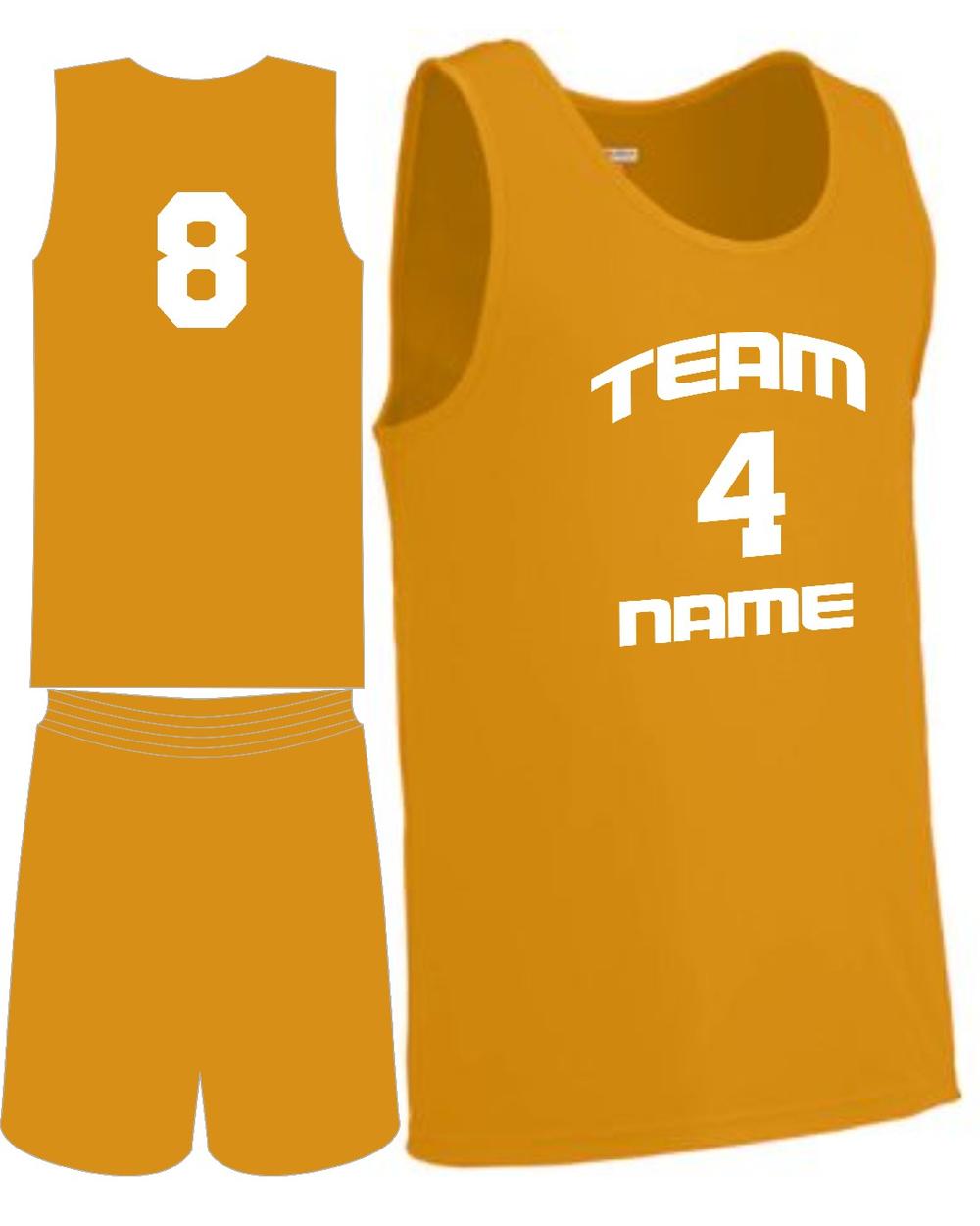 Augusta Men's Custom Value Training Basketball Uniform, color: Gold