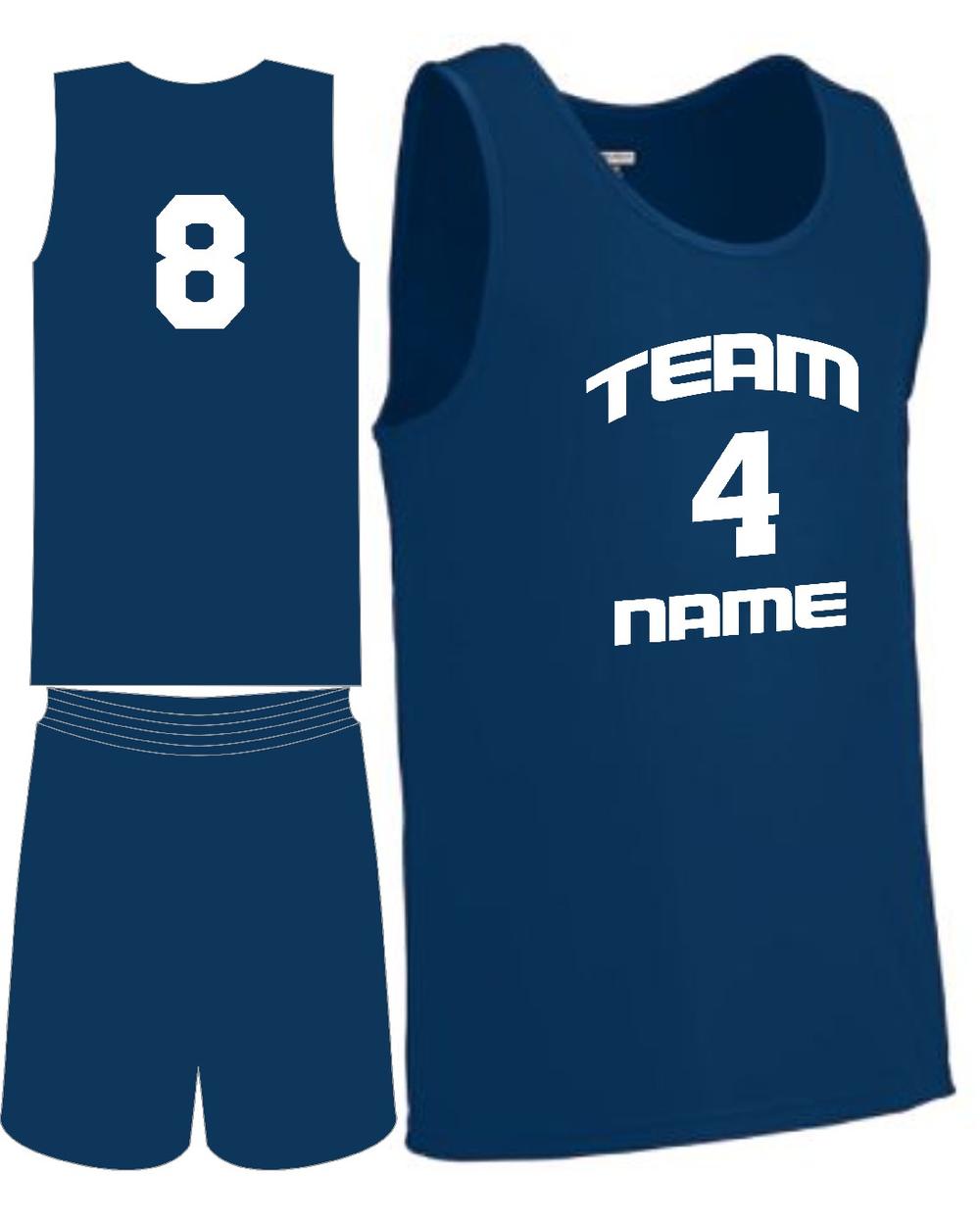 Augusta Men's Custom Value Training Basketball Uniform, color: Navy