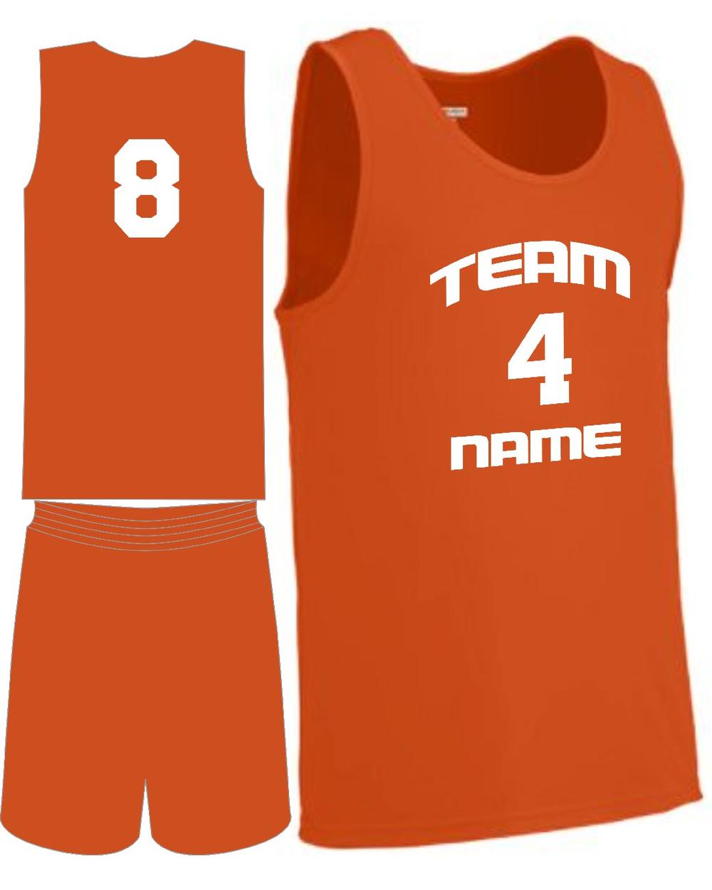 Augusta Men's Custom Value Training Basketball Uniform, color: Orange