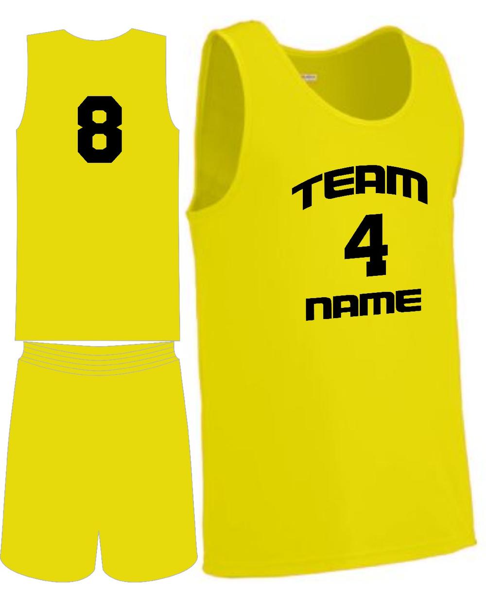 Augusta Men's Custom Value Training Basketball Uniform, color: Power Yellow