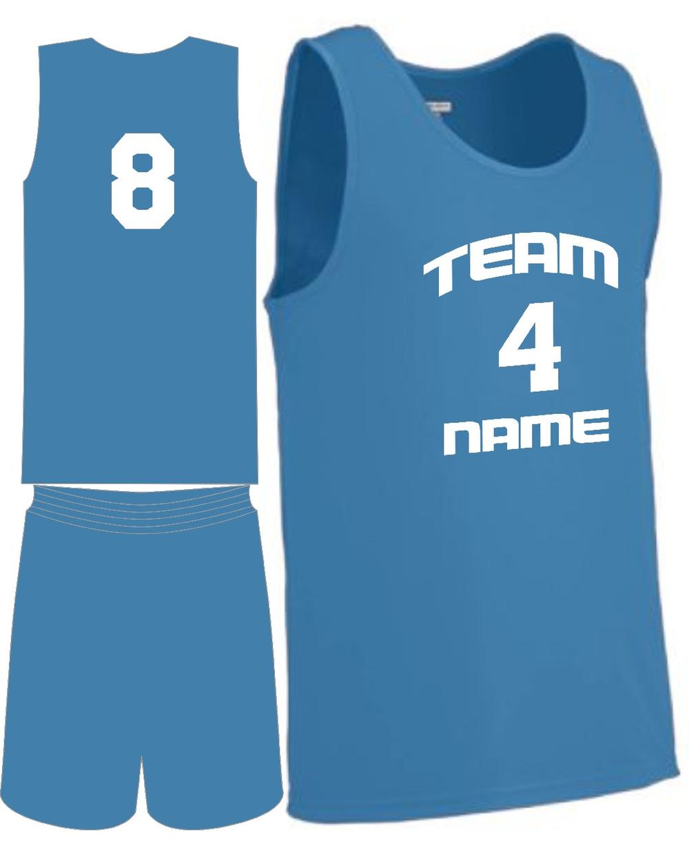 Augusta Men's Custom Value Training Basketball Uniform, color: Columbia Blue