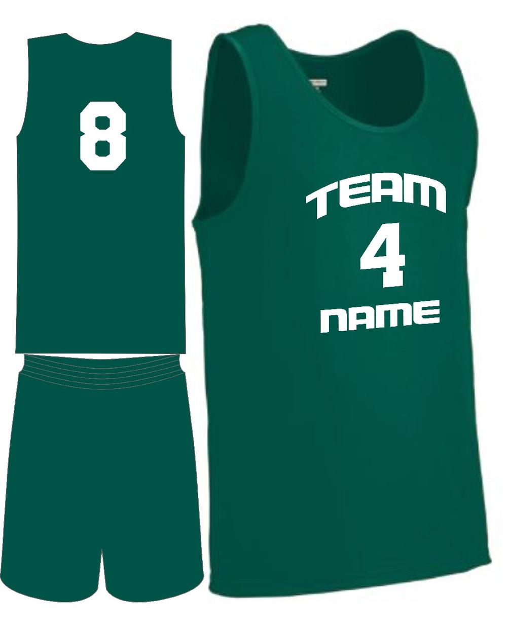 Augusta Men's Custom Value Training Basketball Uniform, color: Dark Green