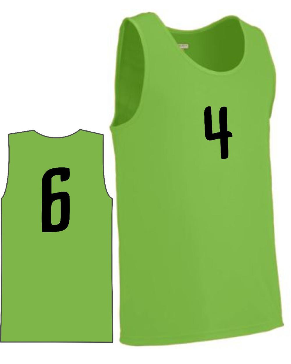 Augusta Youth Value Training Numbered Basketball Jersey, color: Lime