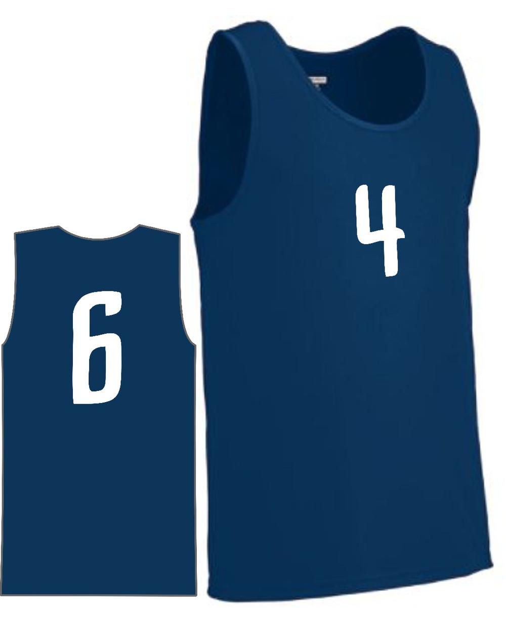 Augusta Youth Value Training Numbered Basketball Jersey, color: Navy