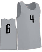 Augusta Value Training Numbered Basketball Jersey, color: Silver Grey