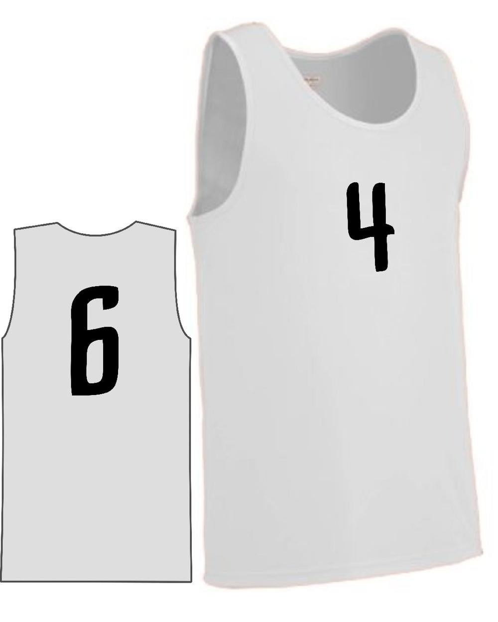 Augusta Youth Value Training Numbered Basketball Jersey, color: White