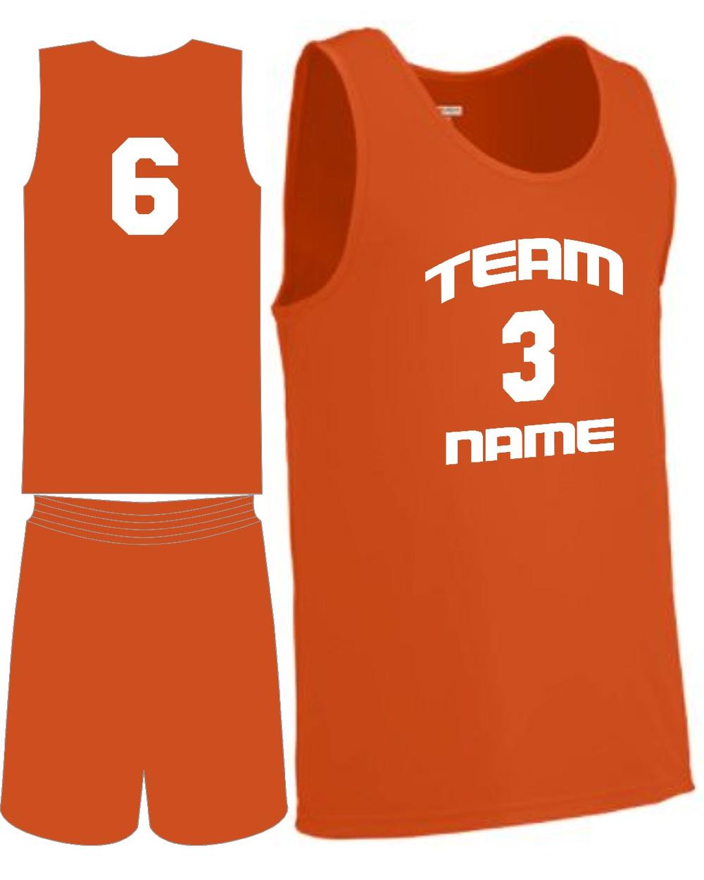 Augusta Youth Custom Value Training Basketball Uniform, color: Orange