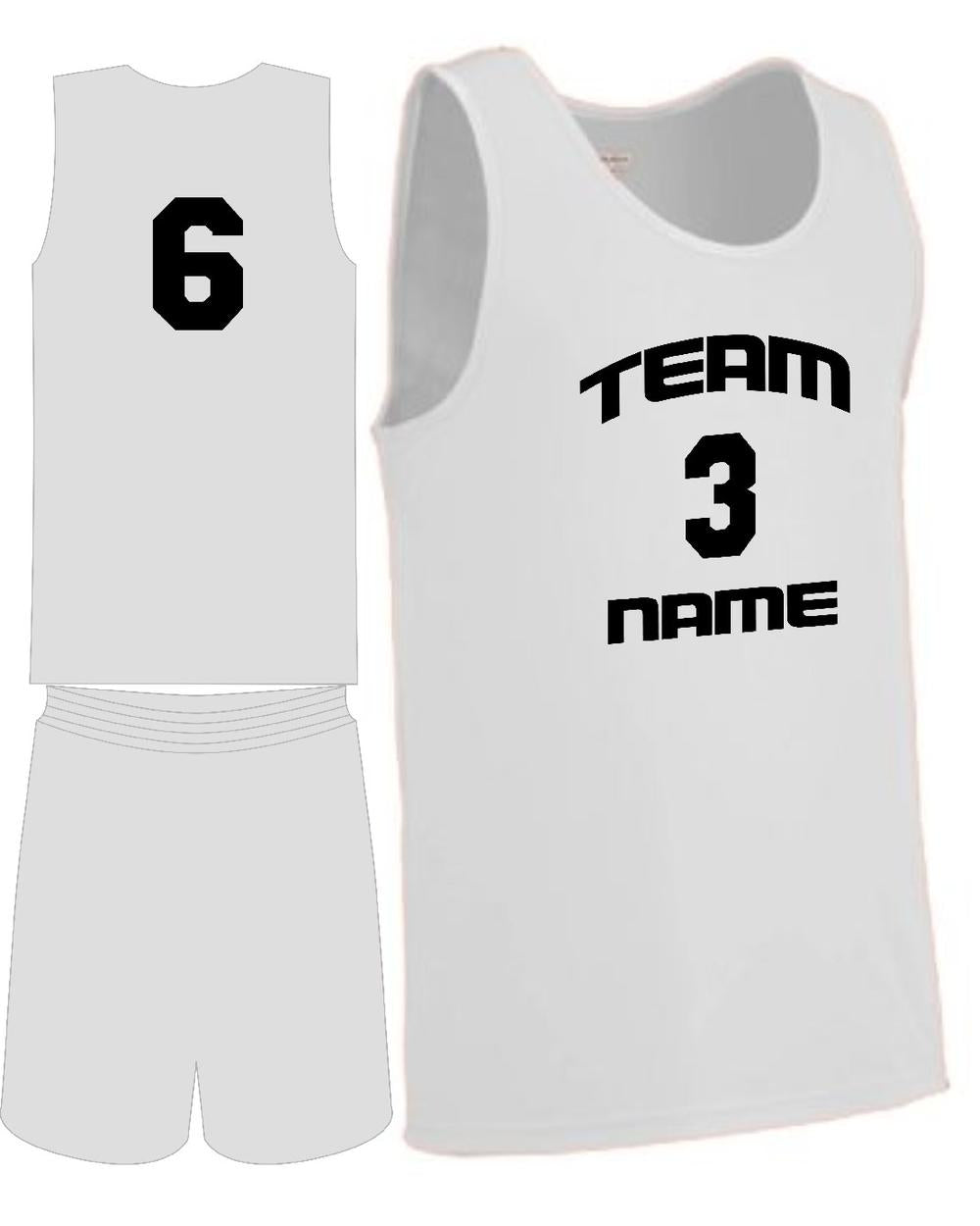 Augusta Youth Custom Value Training Basketball Uniform, color: White