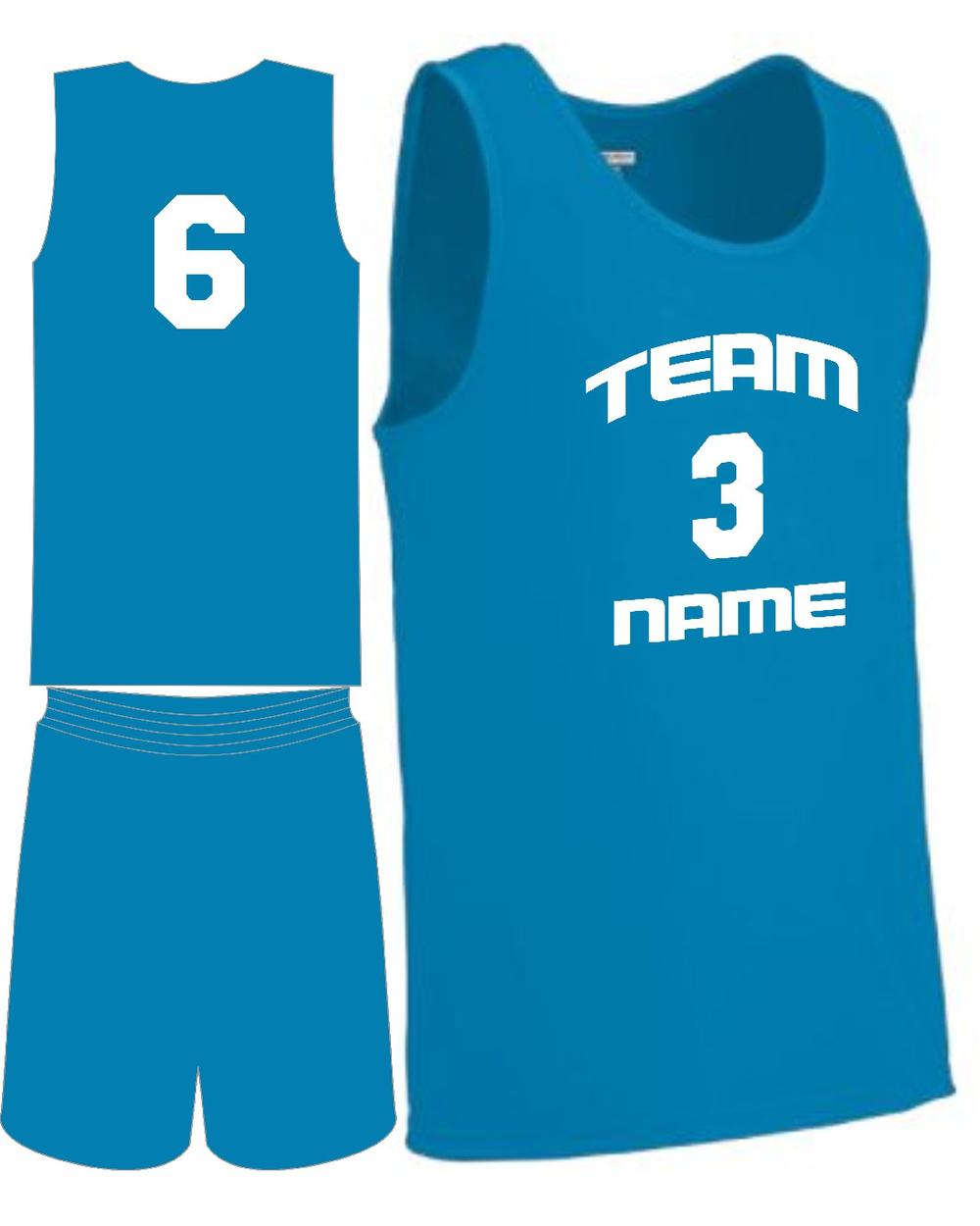 Augusta Youth Custom Value Training Basketball Uniform, color: Power Blue