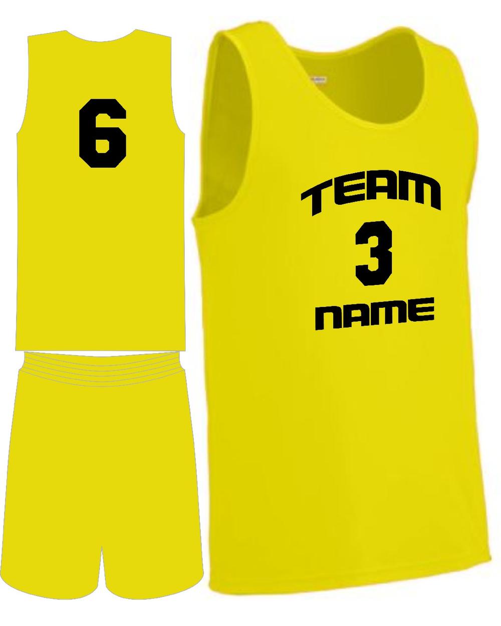 Augusta Youth Custom Value Training Basketball Uniform, color: Power Yellow
