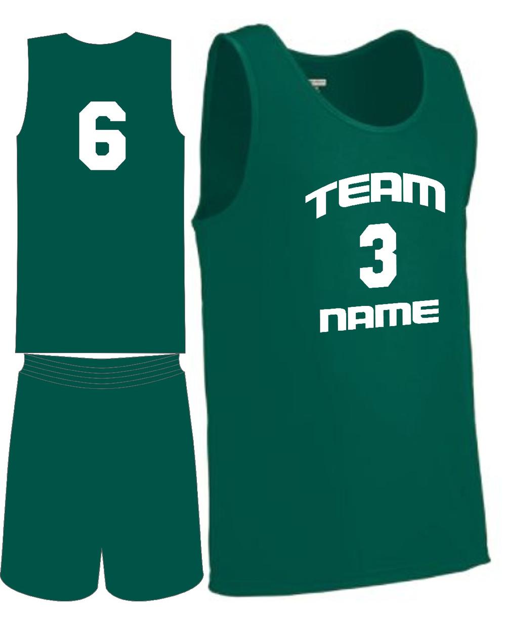 Augusta Youth Custom Value Training Basketball Uniform, color: Dark Green