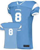 Augusta Slant Custom Football Jersey, color: Columbia Blue/White
