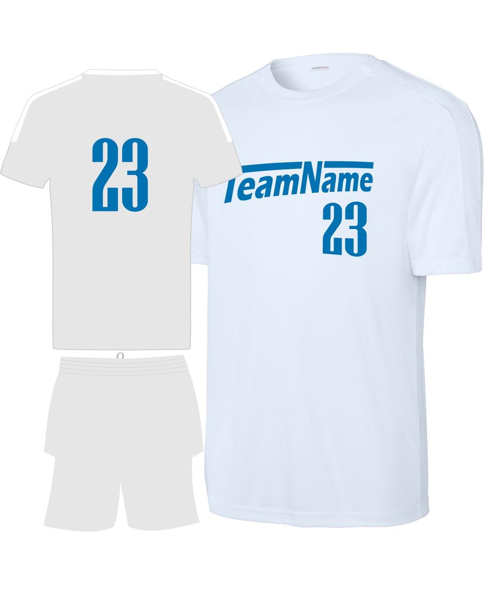 Sport-TEK Youth Competitor United Custom Cross-Training Uniform, color: White/White