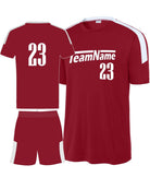 Sport-TEK Competitor United Custom Cross-Training Uniform, color: Deep Red/White