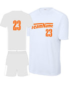 Sport-TEK Competitor United V-Neck Custom Cross-Training Uniform, color: White/White