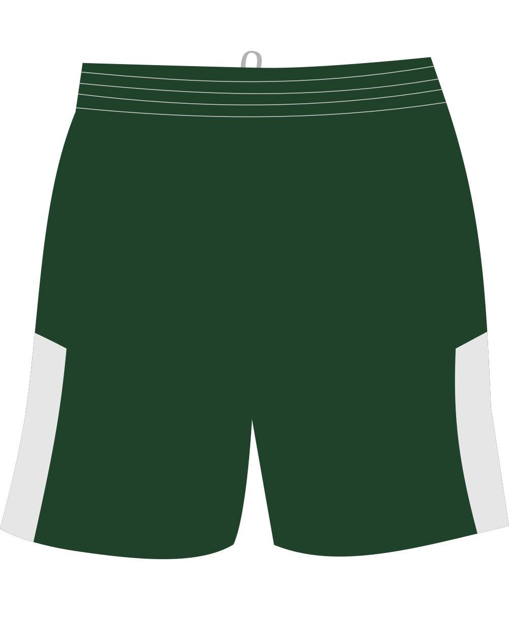 Sport-TEK Men's Competitor United Sports Short, color: Forest Green/White