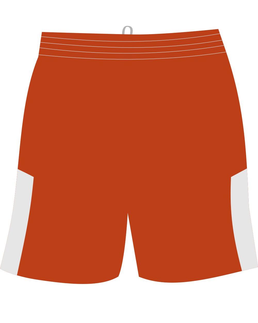 Sport-TEK Men's Competitor United Sports Short, color: Deep Orange/White