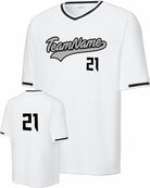Sport-TEK Tough Mesh V-Neck Custom Baseball Jersey, color: White
