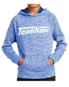 Sport-TEK Electric Heather Fleece Hooded Custom Sweatshirt, color: True Royal Electric