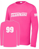 Sport-TEK Youth Custom L/S Performance T-Shirt, color: Neon Pink