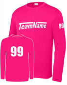 Sport-TEK Youth Custom L/S Performance T-Shirt, color: Pink Raspberry