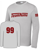 Sport-TEK Base Custom L/S Performance Jersey, color: Silver